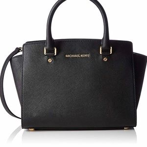 Michael Kors Selma Medium Tz Satchel Black